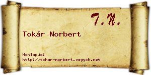 Tokár Norbert névjegykártya